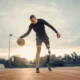 Koszykarz z protezą nogi